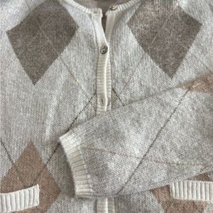 Zara Argyle cardigan, new size small sequin